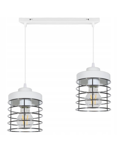 Elegancka lampa sufitowa RASTI z metalowymi kloszami w stylu modernistycznym – idealna do każdego wnętrza.