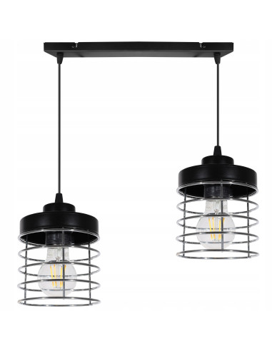 Elegancka lampa sufitowa RASTI z metalowymi kloszami w stylu modernistycznym – idealna do każdego wnętrza.