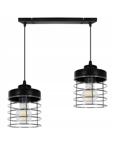 Elegancka lampa sufitowa RASTI z metalowymi kloszami w stylu modernistycznym – idealna do każdego wnętrza.