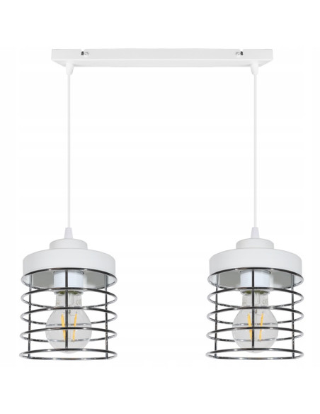 Elegancka lampa sufitowa RASTI z metalowymi kloszami w stylu modernistycznym – idealna do każdego wnętrza.