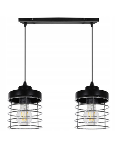 Elegancka lampa sufitowa RASTI z metalowymi kloszami w stylu modernistycznym – idealna do każdego wnętrza.