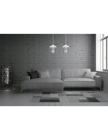 Elegancka lampa sufitowa RASTI z metalowymi kloszami w stylu modernistycznym – idealna do każdego wnętrza.