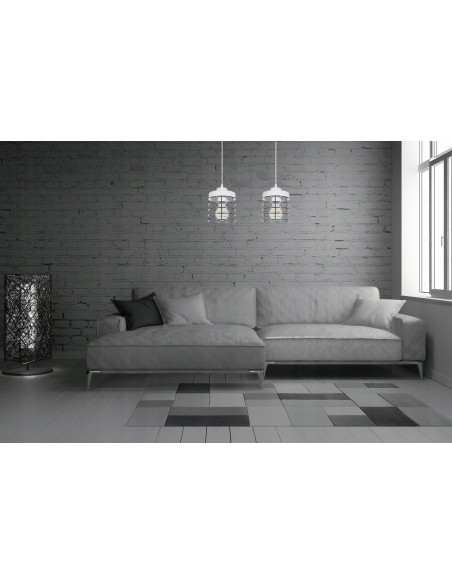 Elegancka lampa sufitowa RASTI z metalowymi kloszami w stylu modernistycznym – idealna do każdego wnętrza.