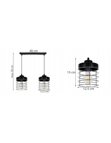 Elegancka lampa sufitowa RASTI z metalowymi kloszami w stylu modernistycznym – idealna do każdego wnętrza.