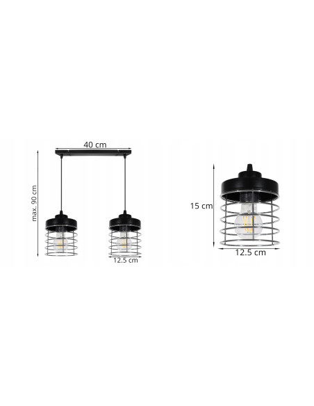 Elegancka lampa sufitowa RASTI z metalowymi kloszami w stylu modernistycznym – idealna do każdego wnętrza.
