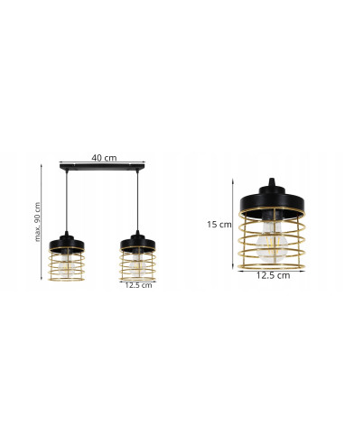 Regulowana lampa wisząca RASTI w stylu industrialnym - doskonała do kuchni i salonu, dostępna w czterech kolorach.