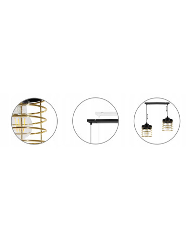 Regulowana lampa wisząca RASTI w stylu industrialnym - doskonała do kuchni i salonu, dostępna w czterech kolorach.