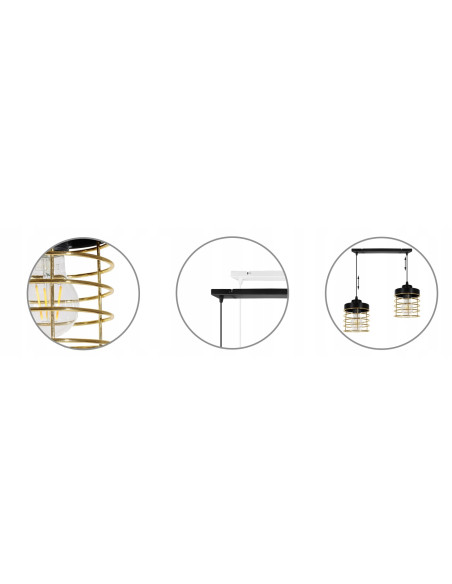 Regulowana lampa wisząca RASTI w stylu industrialnym - doskonała do kuchni i salonu, dostępna w czterech kolorach.