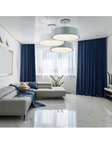 Lampa sufitowa LED Malaga - nowoczesny design w białym akrylu, oświetlenie do salonu, kuchni i biura, 24W, 1700 lumenów