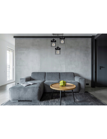 Lampa wisząca industrialna RASTI, czarna, 3-punktowa, regulowana, nowoczesne oświetlenie do kuchni i jadalni