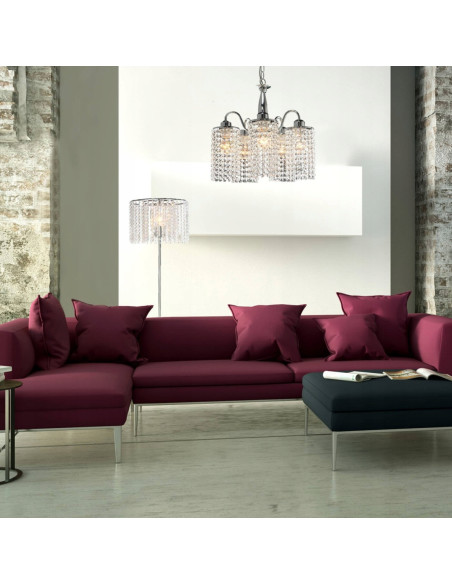 Lampa sufitowa Bright Star Glamour z kryształowymi kloszami - luksusowe oświetlenie do eleganckich wnętrz