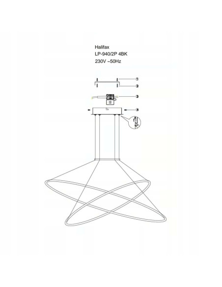 Nowoczesna czarna lampa wisząca LED Halifax z regulacją barwy światła - elegancki akcent do każdego wnętrza