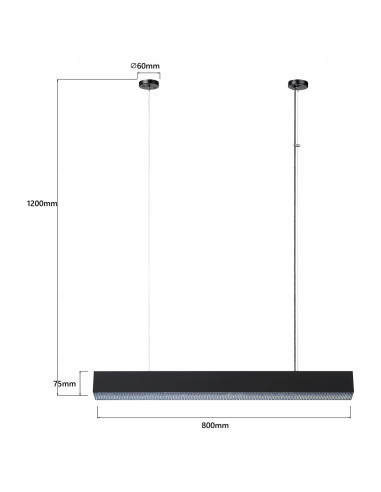 Lampa wisząca Mira M LED CCT - nowoczesny zwis z regulacją wysokości i zmienną barwą światła, idealna do każdego wnętrza.