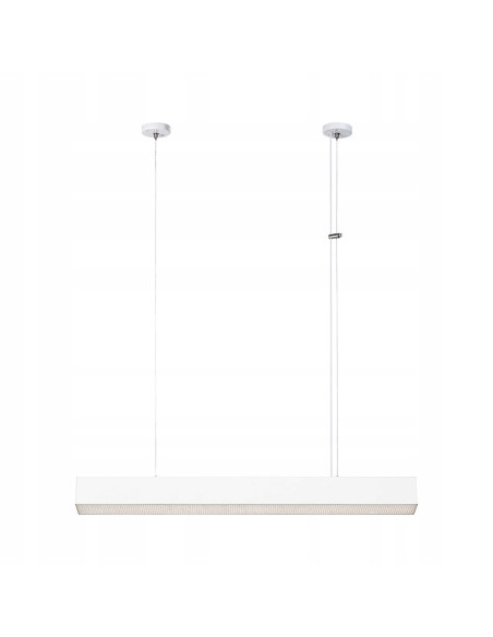 Lampa sufitowa LED CCT Mira M w białym aluminium z regulowanym oświetleniem i nowoczesnym designem plastrów miodu