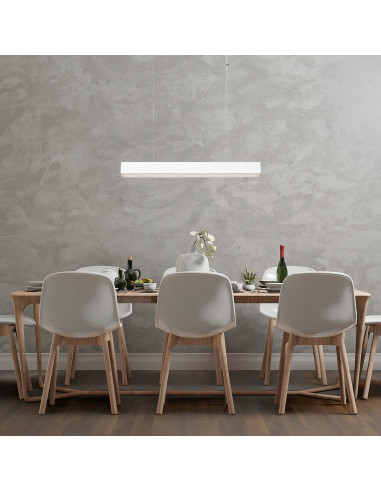 Lampa sufitowa LED CCT Mira M w białym aluminium z regulowanym oświetleniem i nowoczesnym designem plastrów miodu