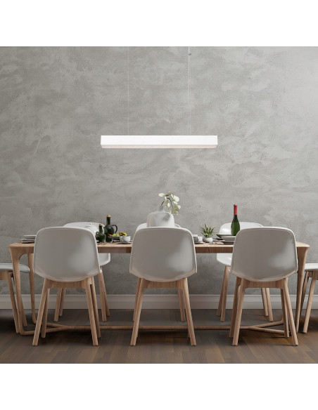 Lampa sufitowa LED CCT Mira M w białym aluminium z regulowanym oświetleniem i nowoczesnym designem plastrów miodu