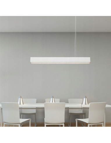 Lampa sufitowa LED CCT Mira M w białym aluminium z regulowanym oświetleniem i nowoczesnym designem plastrów miodu