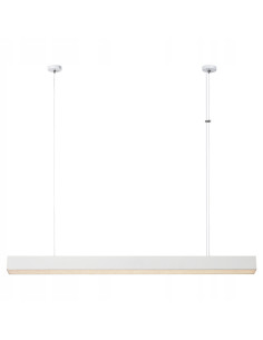Lampa sufitowa LED Mira L CCT 120 cm, regulacja barwy, elegancka biała aluminiowa, do biura i domu