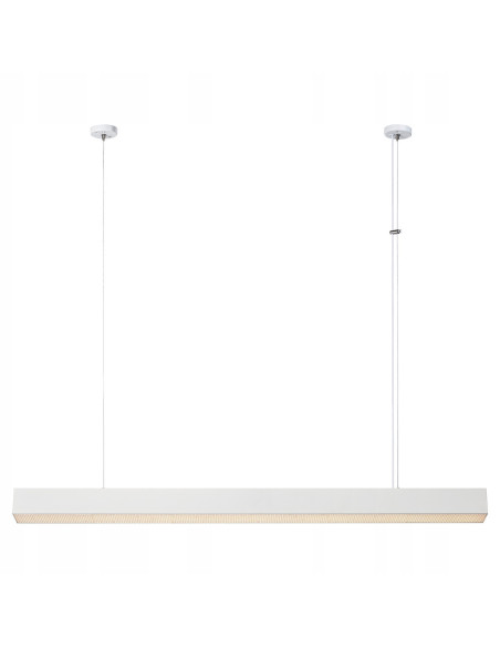 Lampa sufitowa LED Mira L CCT 120 cm, regulacja barwy, elegancka biała aluminiowa, do biura i domu