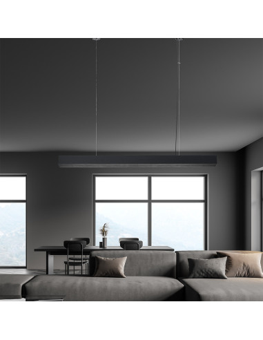 Lampa sufitowa LED Mira CCT - nowoczesne oświetlenie z regulacją barwy, czarne aluminium do każdego wnętrza