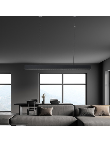 Lampa sufitowa LED Mira CCT - nowoczesne oświetlenie z regulacją barwy, czarne aluminium do każdego wnętrza