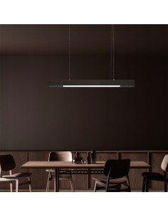 Lampa sufitowa LED Cali M prostokątna, czarna, regulowana, z aplikacją Tuya Smart, zmienna barwa światła 32W. 2