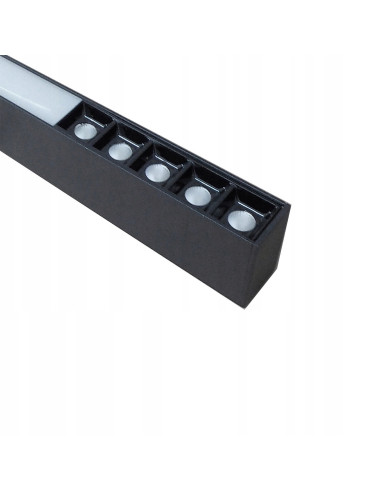 Lampa sufitowa LED Cali M prostokątna, czarna, regulowana, z aplikacją Tuya Smart, zmienna barwa światła 32W.