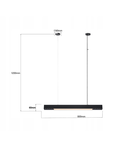 Lampa sufitowa LED Cali M prostokątna, czarna, regulowana, z aplikacją Tuya Smart, zmienna barwa światła 32W.