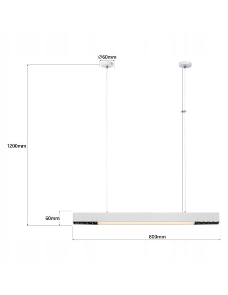 Nowoczesna lampa wisząca Cali M LED z regulacją wysokości, aplikacją Tuya Smart i zmienną barwą światła