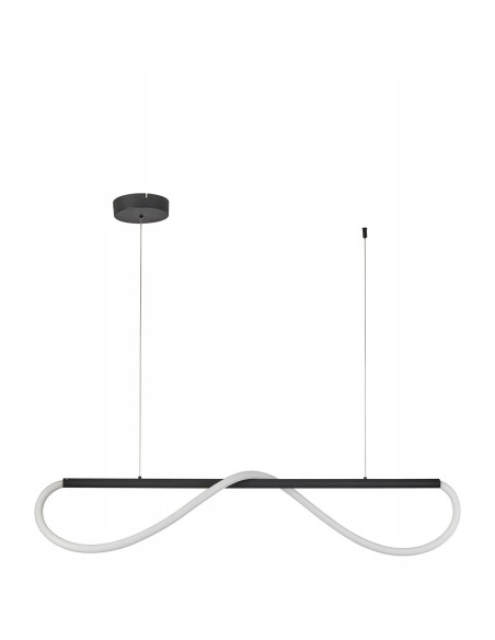 Elegancka czarna lampa wisząca Meleca S 100cm z LED - nowoczesne oświetlenie do biura i stylowego wnętrza