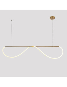 Lampa LED Meleca w złotym wykończeniu – nowoczesna elegancja z regulacją barwy światła dla stylowych wnętrz.