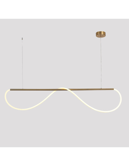 Lampa LED Meleca w złotym wykończeniu – nowoczesna elegancja z regulacją barwy światła dla stylowych wnętrz.