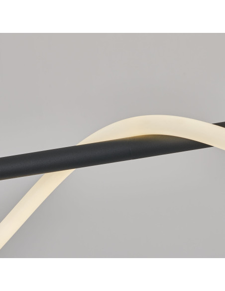 Elegancka czarna lampa wisząca Meleca S 100cm z LED - nowoczesne oświetlenie do biura i stylowego wnętrza