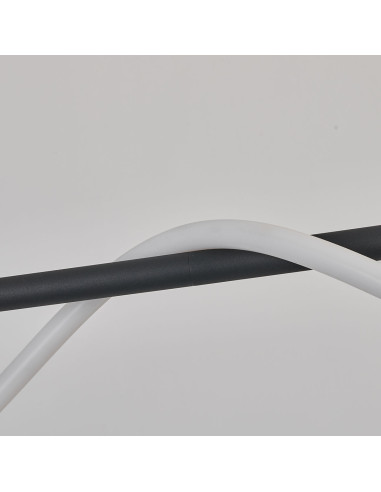 Elegancka czarna lampa wisząca Meleca S 100cm z LED - nowoczesne oświetlenie do biura i stylowego wnętrza