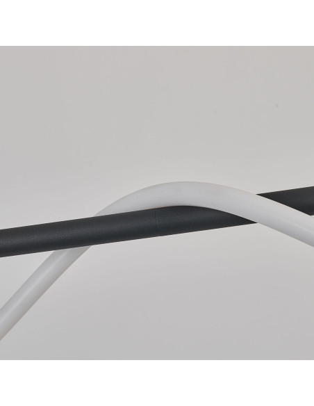 Elegancka czarna lampa wisząca Meleca S 100cm z LED - nowoczesne oświetlenie do biura i stylowego wnętrza