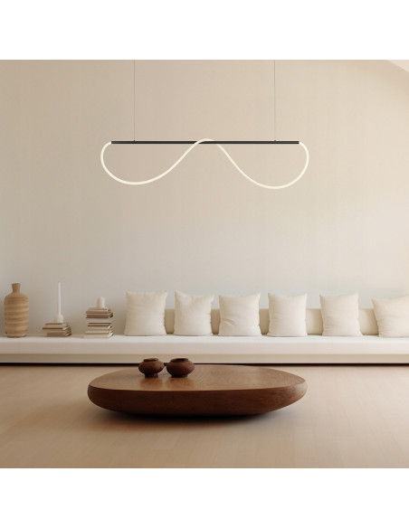 Lampa LED Meleca M 160 cm czarna z regulacją barwy światła – nowoczesny akcent do każdego wnętrza