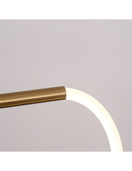 Lampa LED Meleca w złotym wykończeniu – nowoczesna elegancja z regulacją barwy światła dla stylowych wnętrz.