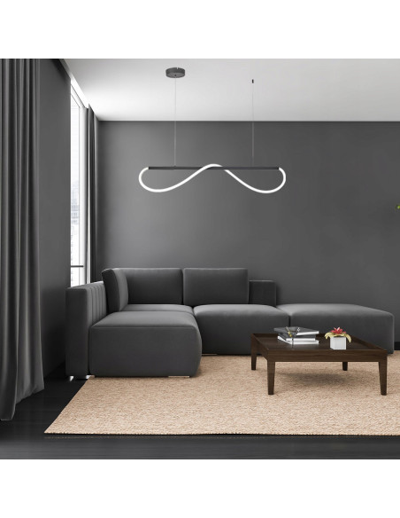 Lampa LED Meleca M 160 cm czarna z regulacją barwy światła – nowoczesny akcent do każdego wnętrza