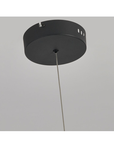 Elegancka czarna lampa wisząca Meleca S 100cm z LED - nowoczesne oświetlenie do biura i stylowego wnętrza
