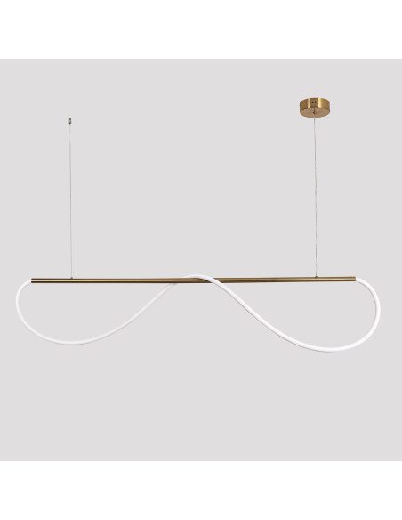 Lampa LED Meleca w złotym wykończeniu – nowoczesna elegancja z regulacją barwy światła dla stylowych wnętrz.