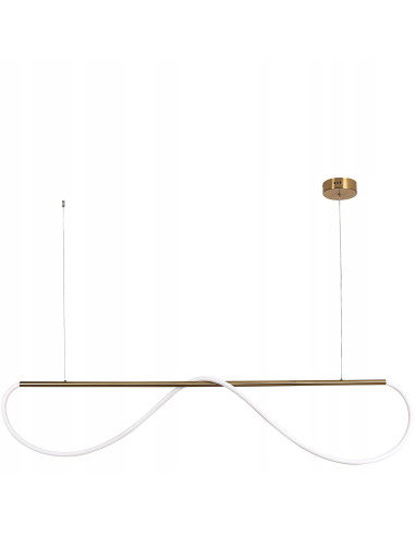 Lampa LED Meleca w złotym wykończeniu – nowoczesna elegancja z regulacją barwy światła dla stylowych wnętrz.