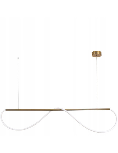 Lampa LED Meleca w złotym wykończeniu – nowoczesna elegancja z regulacją barwy światła dla stylowych wnętrz.