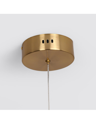 Lampa LED Meleca w złotym wykończeniu – nowoczesna elegancja z regulacją barwy światła dla stylowych wnętrz.