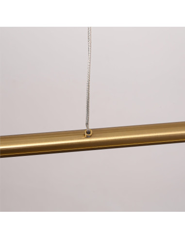 Lampa LED Meleca w złotym wykończeniu – nowoczesna elegancja z regulacją barwy światła dla stylowych wnętrz.