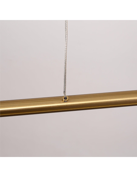 Lampa LED Meleca w złotym wykończeniu – nowoczesna elegancja z regulacją barwy światła dla stylowych wnętrz.