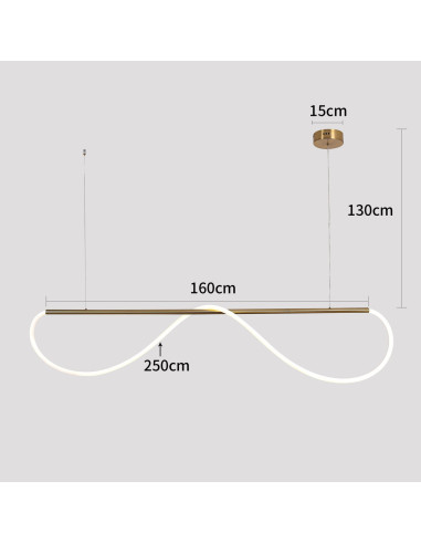 Lampa LED Meleca w złotym wykończeniu – nowoczesna elegancja z regulacją barwy światła dla stylowych wnętrz.