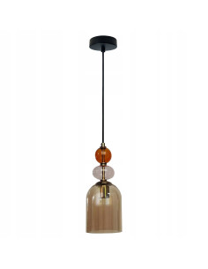 Lampa wisząca Tropea w odcieniach bursztynu z metalowymi detalami w starym złocie - nowoczesny design do każdego wnętrza. 2