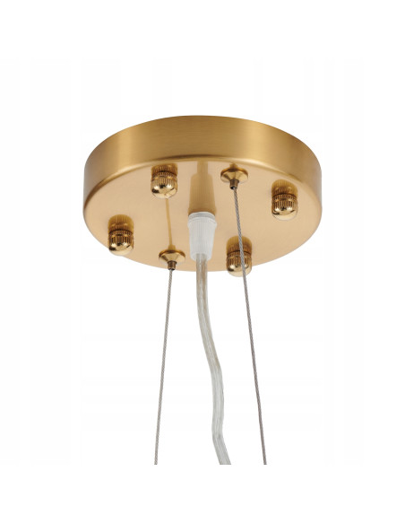 Lampa Wisząca BOTANIKA WAVE z Ceramicznymi Liśćmi Ginkgo w Złotej Ramie – Elegancja Natury w Twoim Wnętrzu