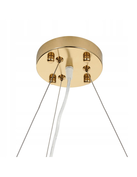 Lampa wisząca BOTANIKA WAVE w złoto-białym stylu z liśćmi Ginkgo - elegancja do salonu, sypialni i biura