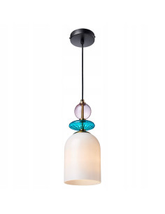 Lampa wisząca Tropea - elegancka w stylu retro, dostępna w białym, turkusowym i brudnym różu, idealna do każdego wnętrza. 2